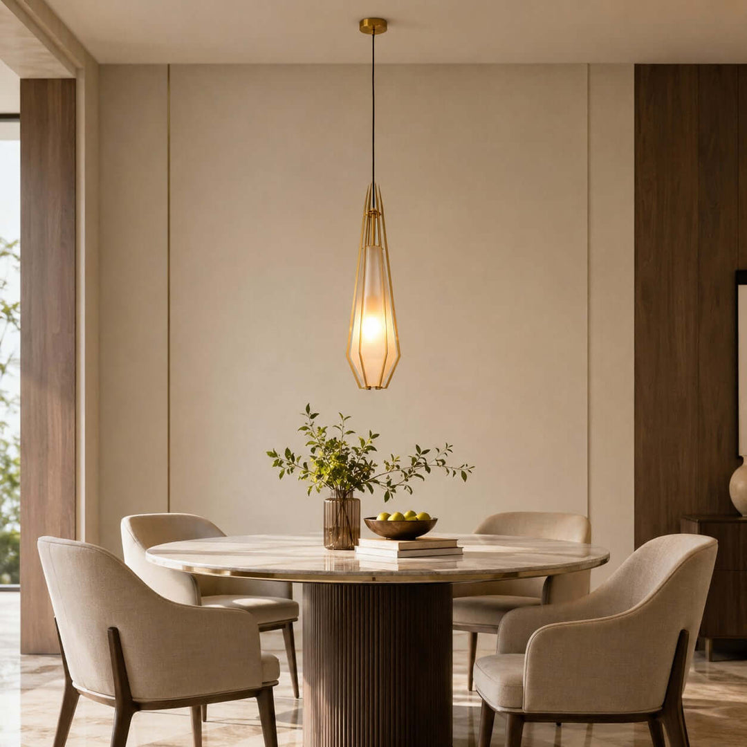 Prismora Pendant Light - Geometric Glass Kitchen Island Light | Vinlighting