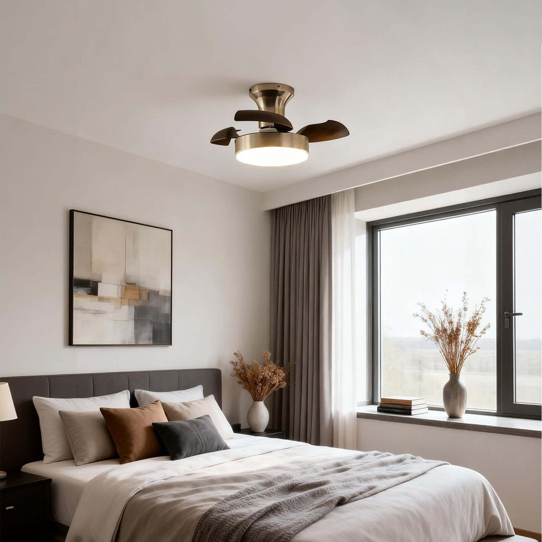 Pryva Ceiling Fan Light | Modern French ABS Dining Light