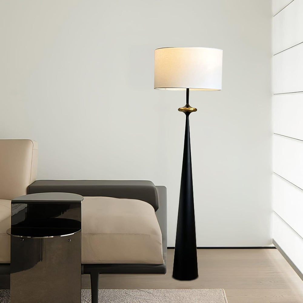 Putney Floor Lamp - Stacked Circle Design with Vintage Aluminum Finish | Vinlighting | Vinlighting