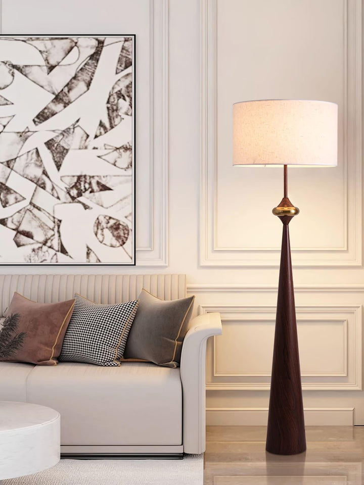 Putney Floor Lamp - Stacked Circle Design with Vintage Aluminum Finish | Vinlighting | Vinlighting