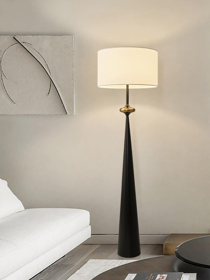Putney Floor Lamp - Stacked Circle Design with Vintage Aluminum Finish | Vinlighting | Vinlighting