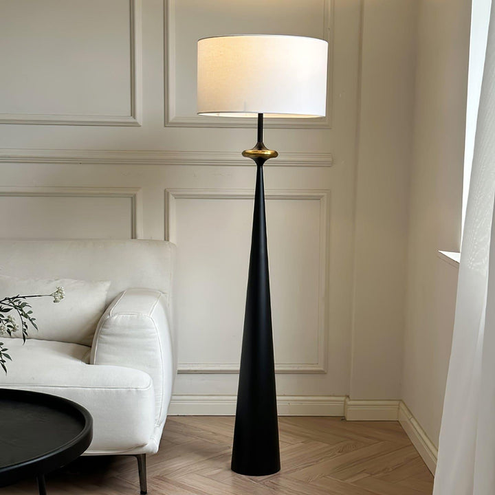 Putney Floor Lamp - Stacked Circle Design with Vintage Aluminum Finish | Vinlighting | Vinlighting