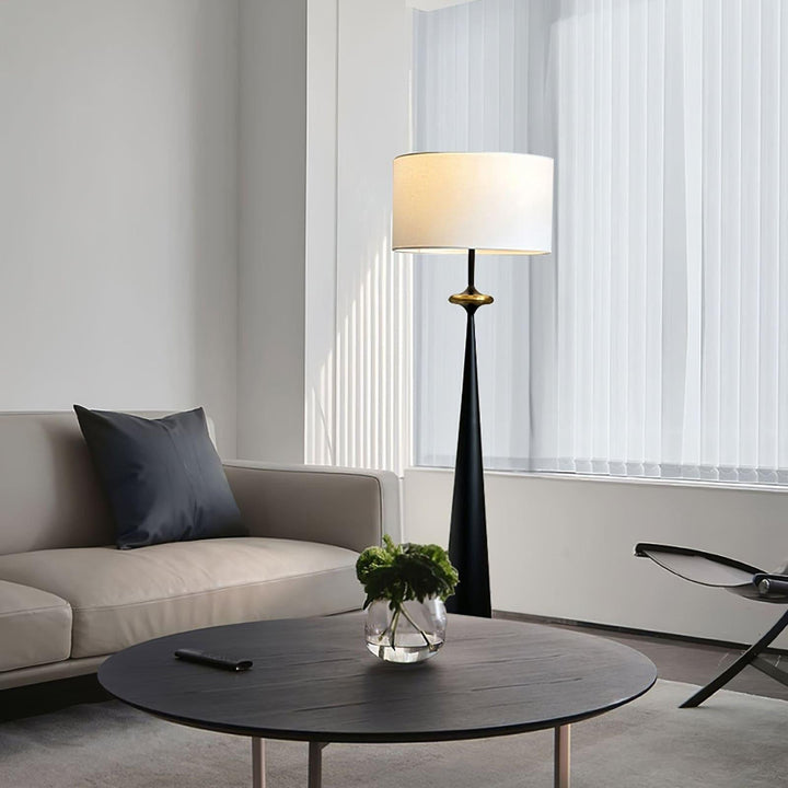 Putney Floor Lamp - Stacked Circle Design with Vintage Aluminum Finish | Vinlighting | Vinlighting