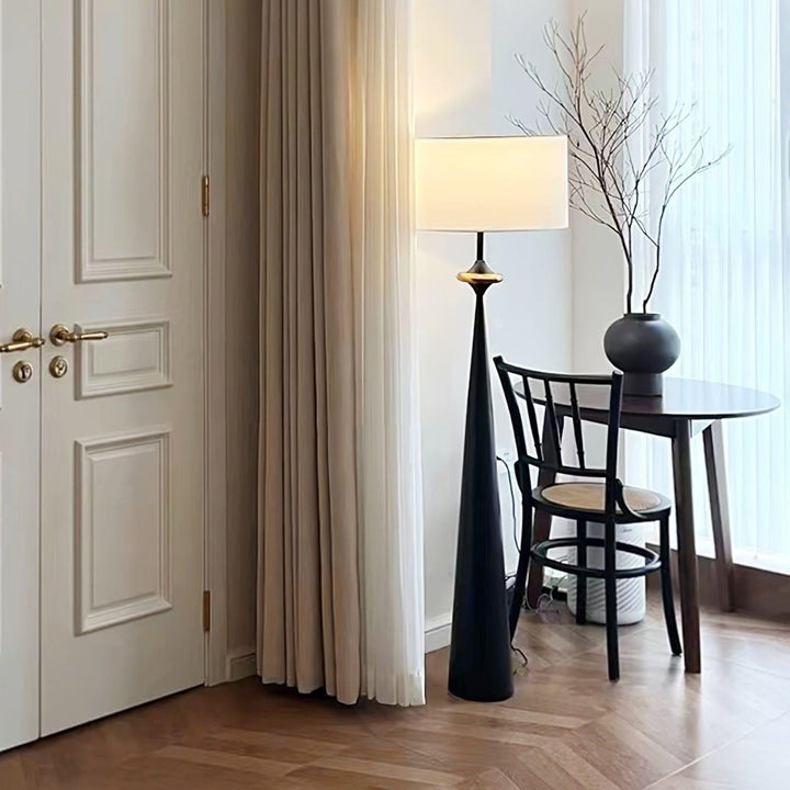 Putney Floor Lamp - Stacked Circle Design with Vintage Aluminum Finish | Vinlighting | Vinlighting