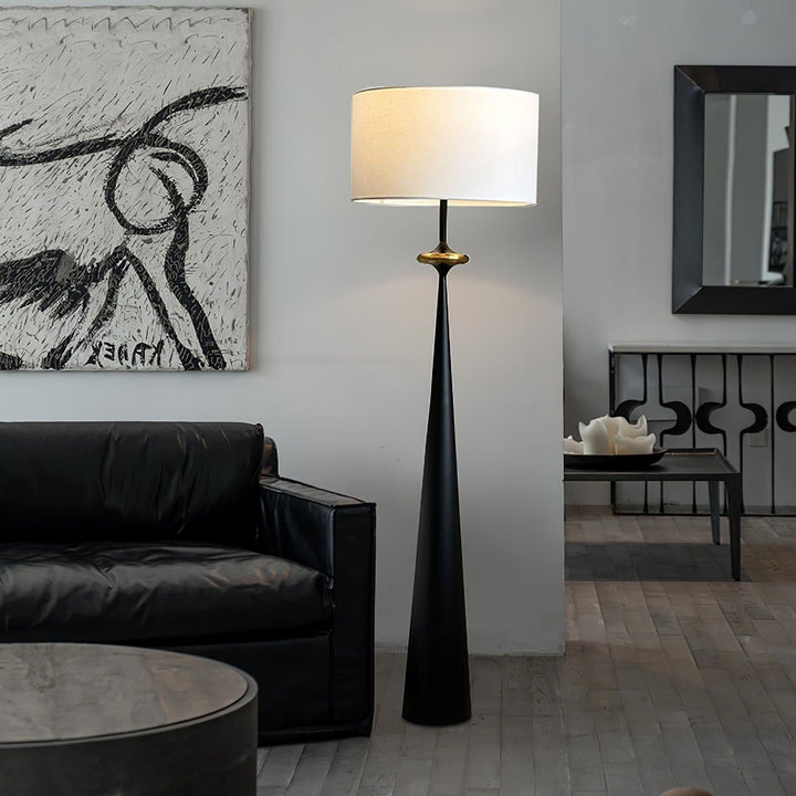Putney Floor Lamp - Stacked Circle Design with Vintage Aluminum Finish | Vinlighting | Vinlighting