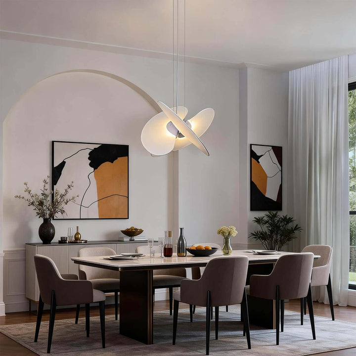 Qelvani Pendant Lamp – Nordic Minimalist Fabric Chandelier