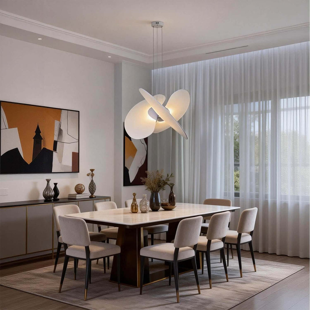 Qelvani Pendant Lamp – Nordic Minimalist Fabric Chandelier