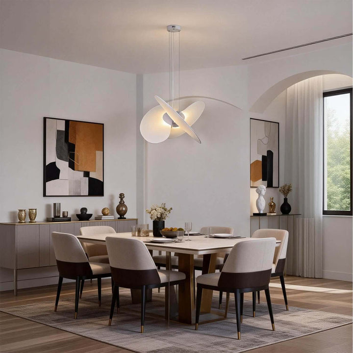 Qelvani Pendant Lamp – Nordic Minimalist Fabric Chandelier