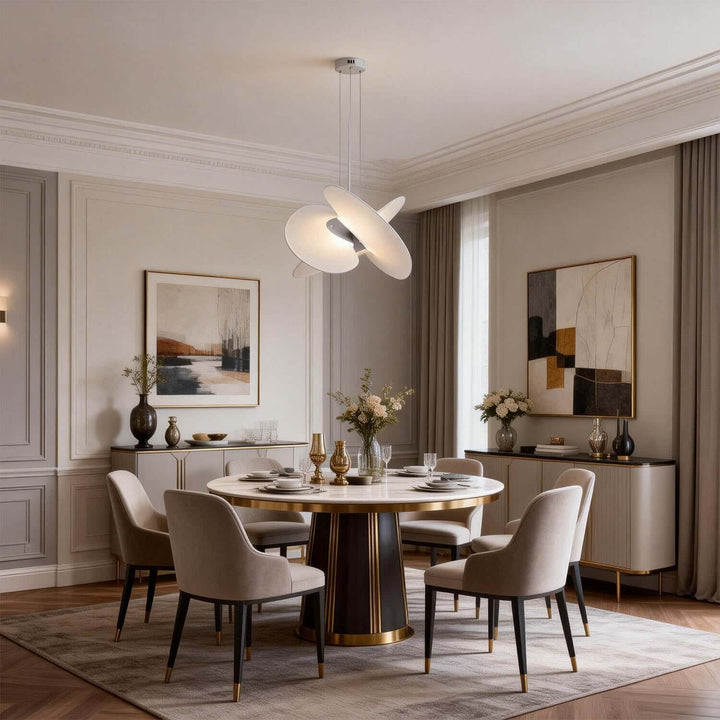 Qelvani Pendant Lamp – Nordic Minimalist Fabric Chandelier