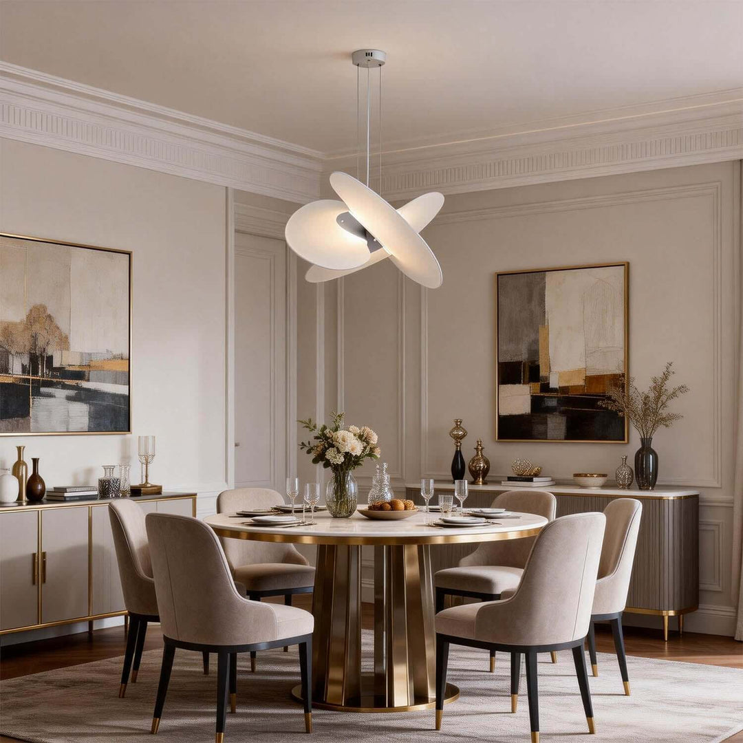 Qelvani Pendant Lamp – Nordic Minimalist Fabric Chandelier