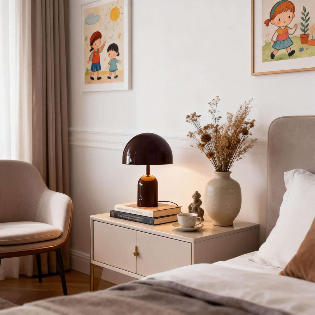 Qelvori Table Lamp – Modern Stylish Creative Mushroom Bedside Lamp