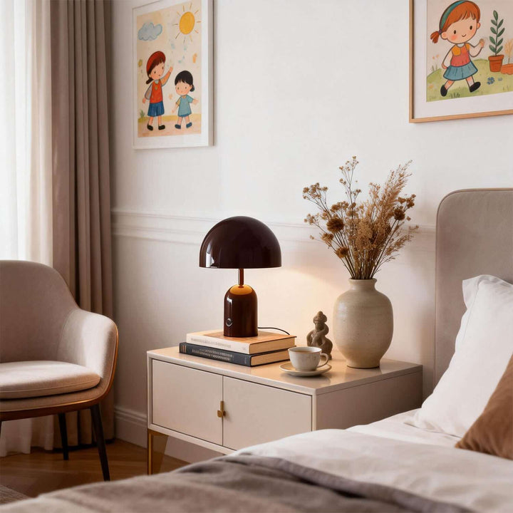 Qelvori Table Lamp – Modern Stylish Creative Mushroom Bedside Lamp