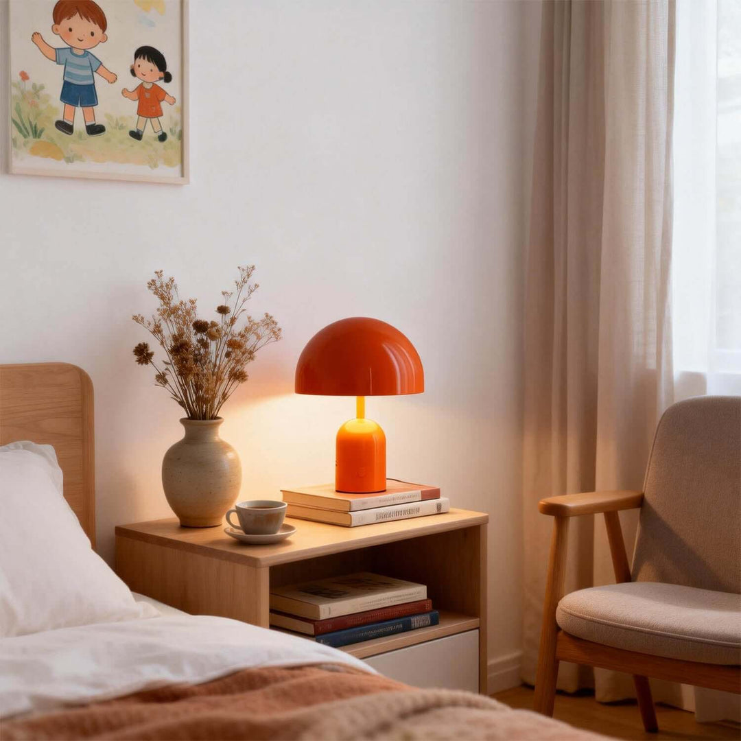 Qelvori Table Lamp – Modern Stylish Creative Mushroom Bedside Lamp