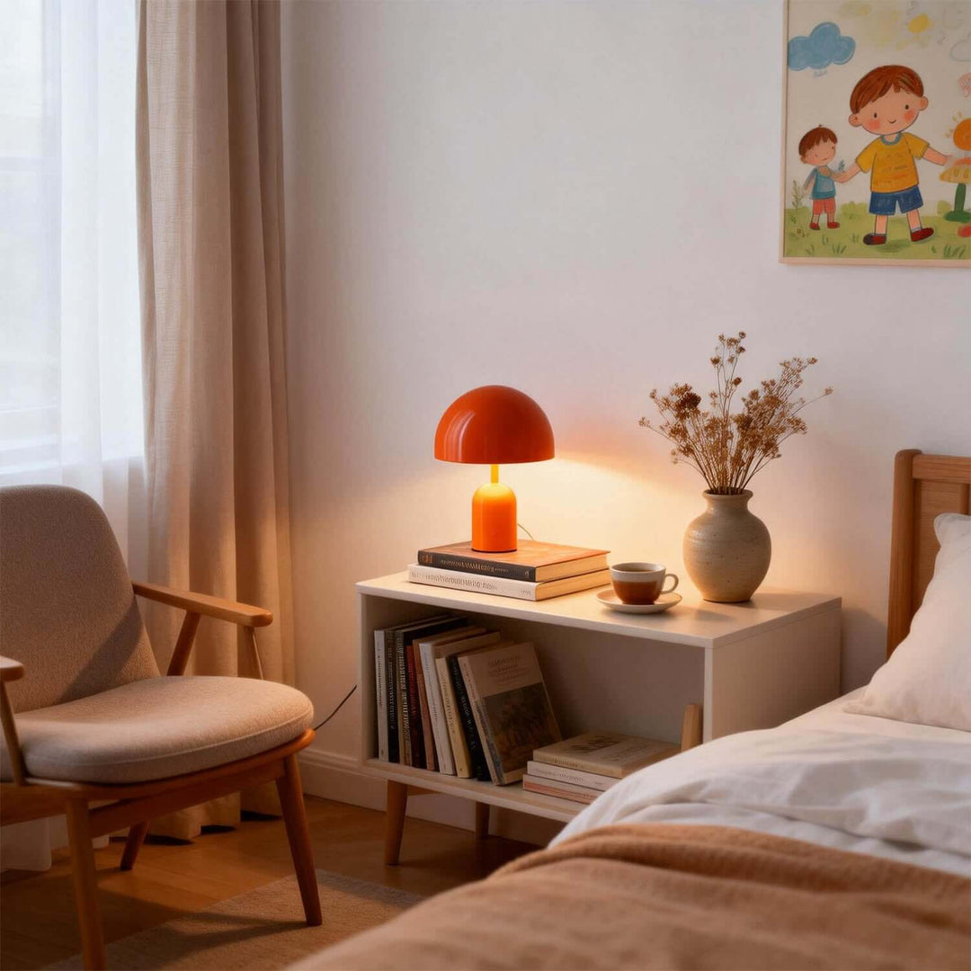 Qelvori Table Lamp – Modern Stylish Creative Mushroom Bedside Lamp