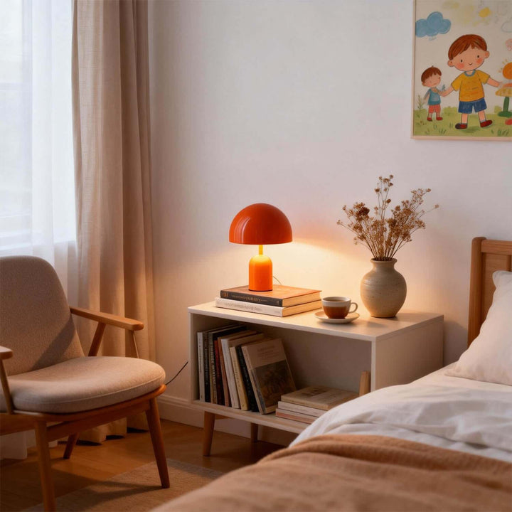 Qelvori Table Lamp – Modern Stylish Creative Mushroom Bedside Lamp
