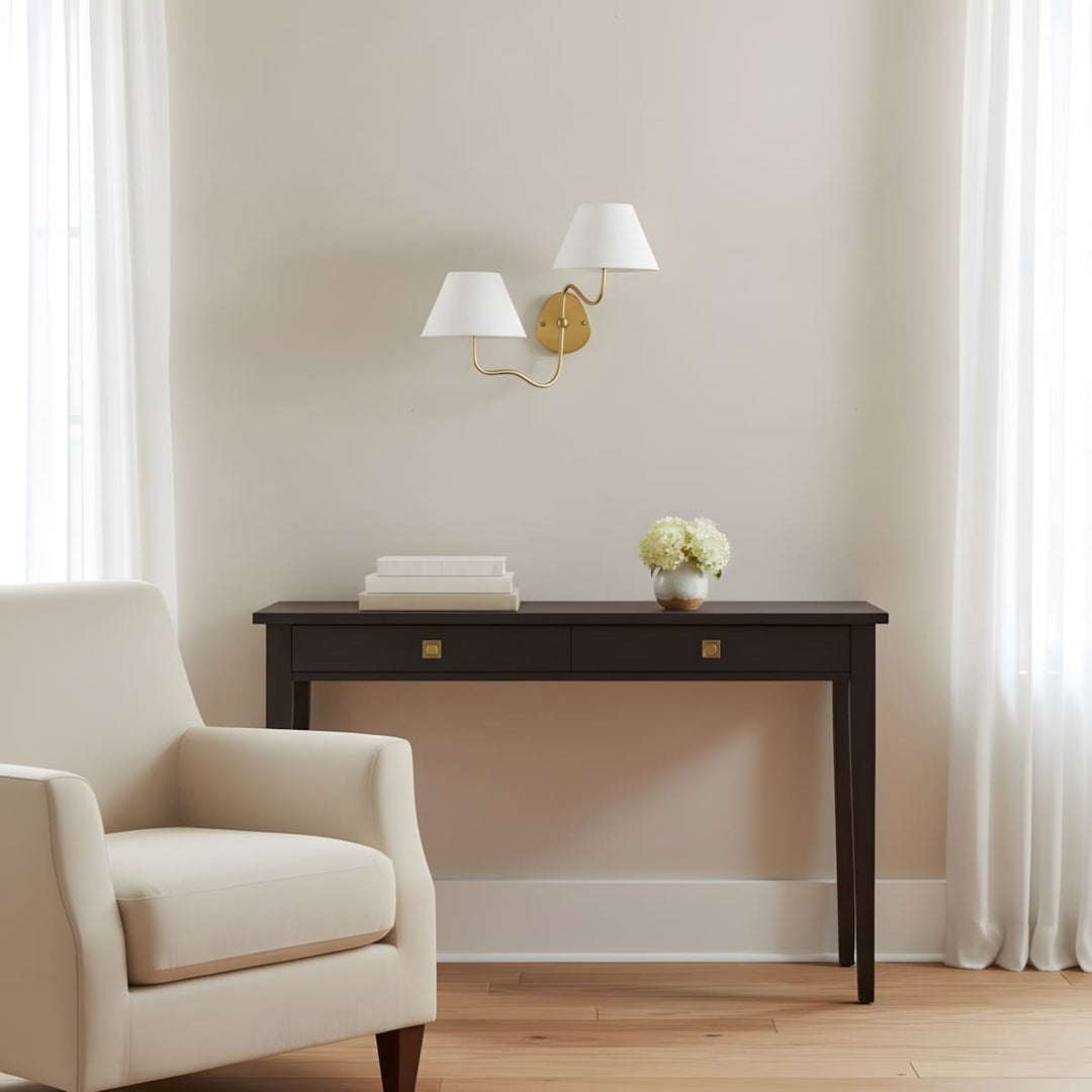 Quenira Wall Lamp – Modern American Minimalist Fabric