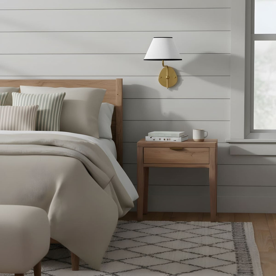 Quenira Wall Lamp – Modern American Minimalist Fabric