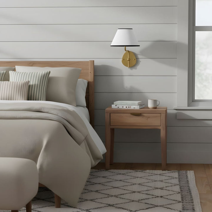 Quenira Wall Lamp – Modern American Minimalist Fabric