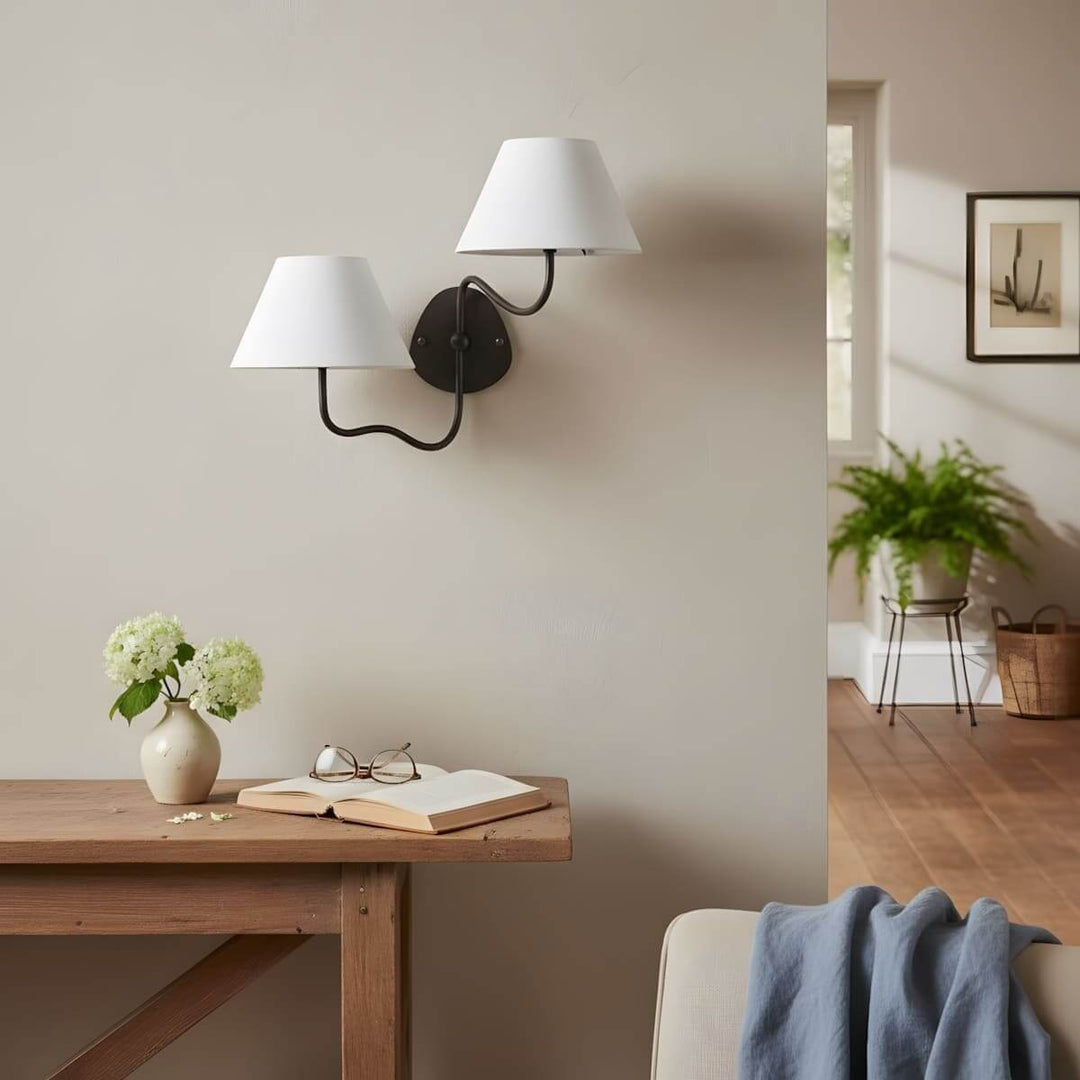 Quenira Wall Lamp – Modern American Minimalist Fabric