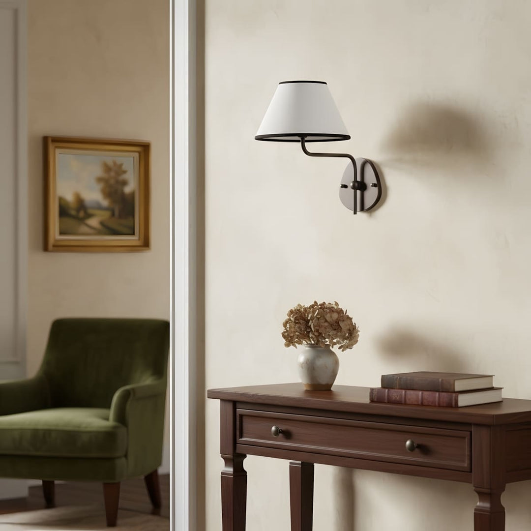 Quenira Wall Lamp – Modern American Minimalist Fabric