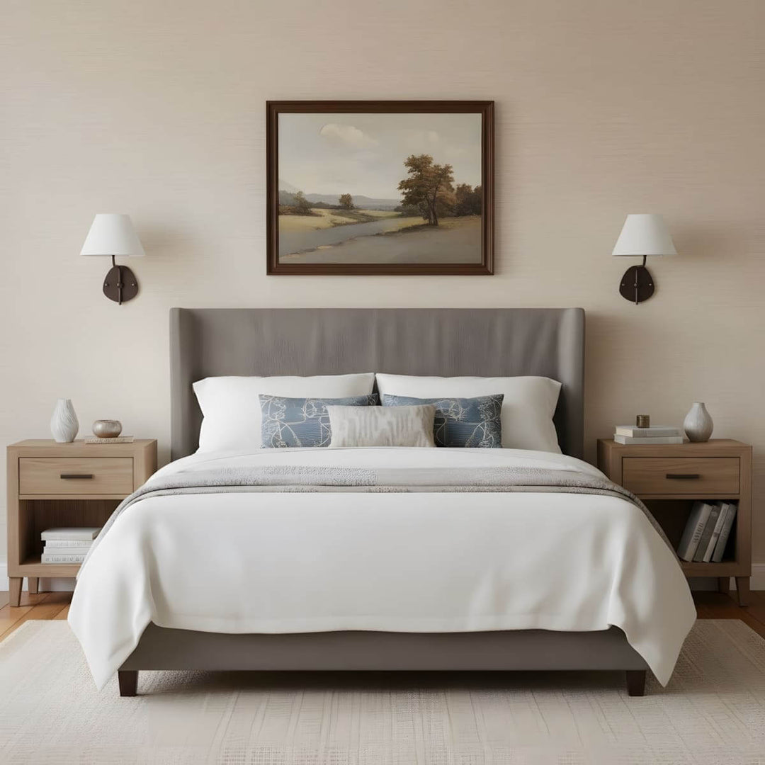 Quenira Wall Lamp – Modern American Minimalist Fabric