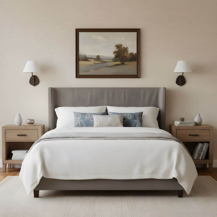 Quenira Wall Lamp – Modern American Minimalist Fabric