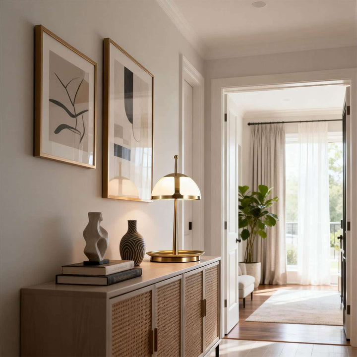 Qunaro Table Lamp – Modern Light Luxury Entryway Lamp