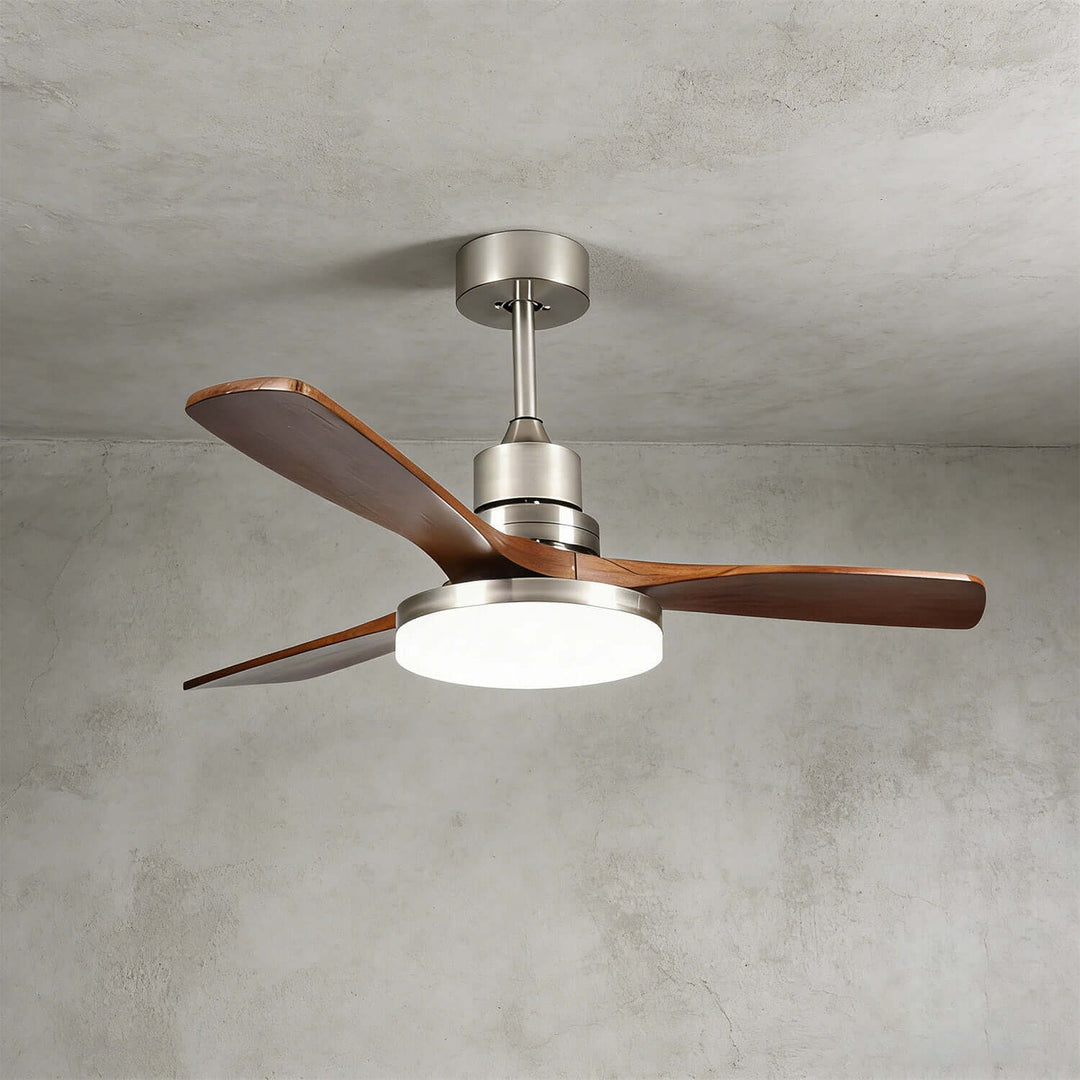 Quorlin Ceiling Fan Light | Modern French Wood Fan Light