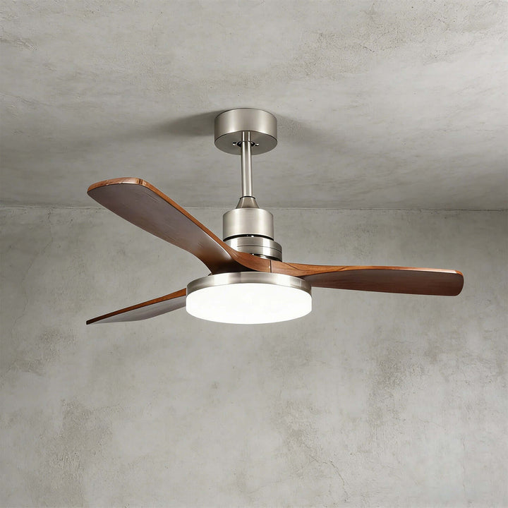 Quorlin Ceiling Fan Light | Modern French Wood Fan Light