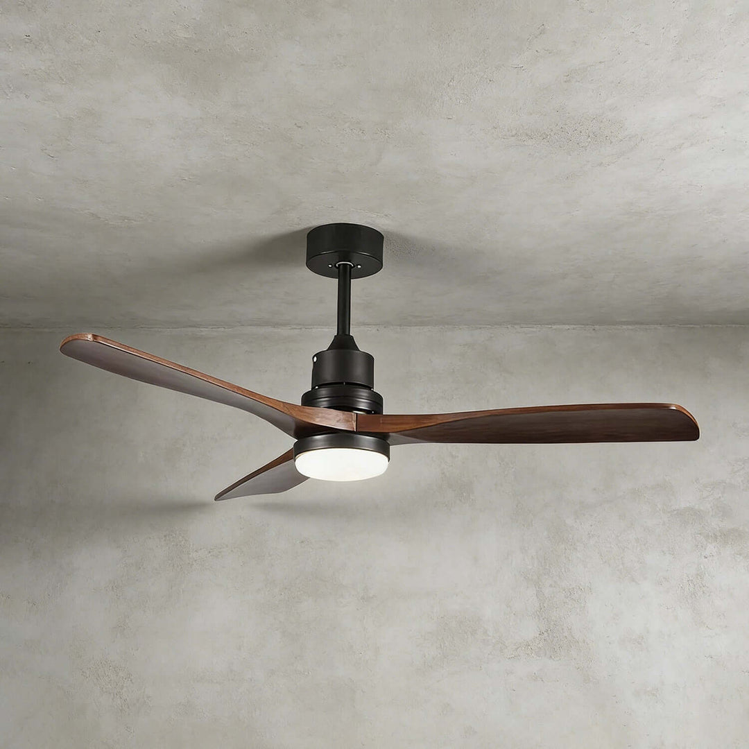 Quorlin Ceiling Fan Light | Modern French Wood Fan Light