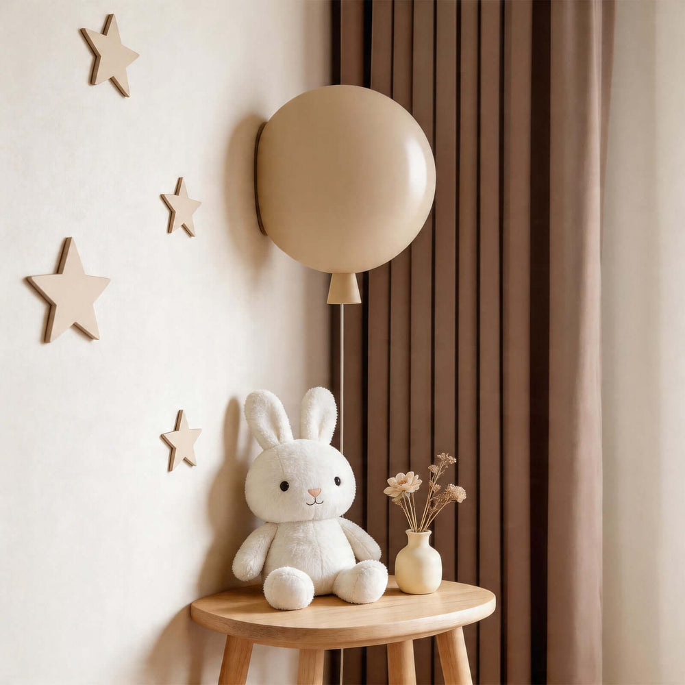 Qwerv Wall Light - Glass Art Deco Balloon for Kids' Room