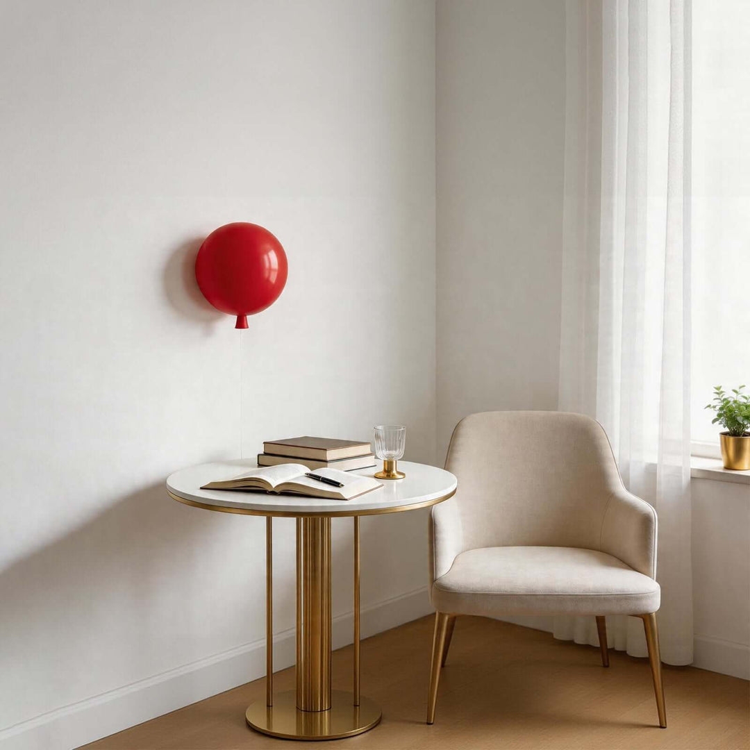 Qwerv Wall Light - Glass Art Deco Balloon for Kids' Room