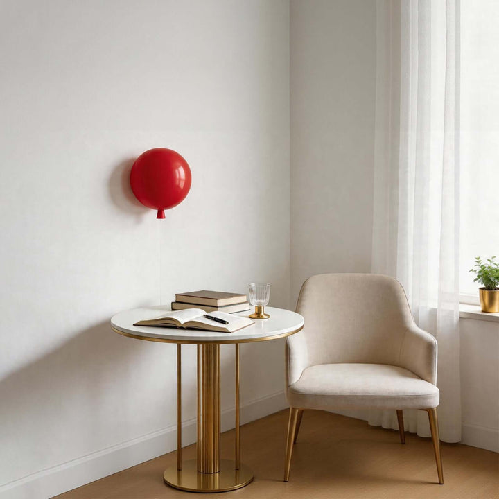 Qwerv Wall Light - Glass Art Deco Balloon for Kids' Room