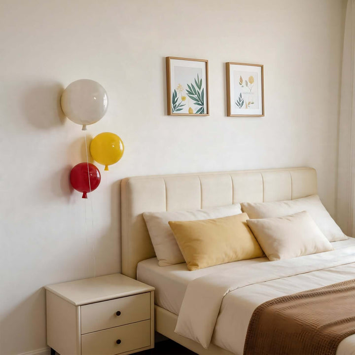 Qwerv Wall Light - Glass Art Deco Balloon for Kids' Room