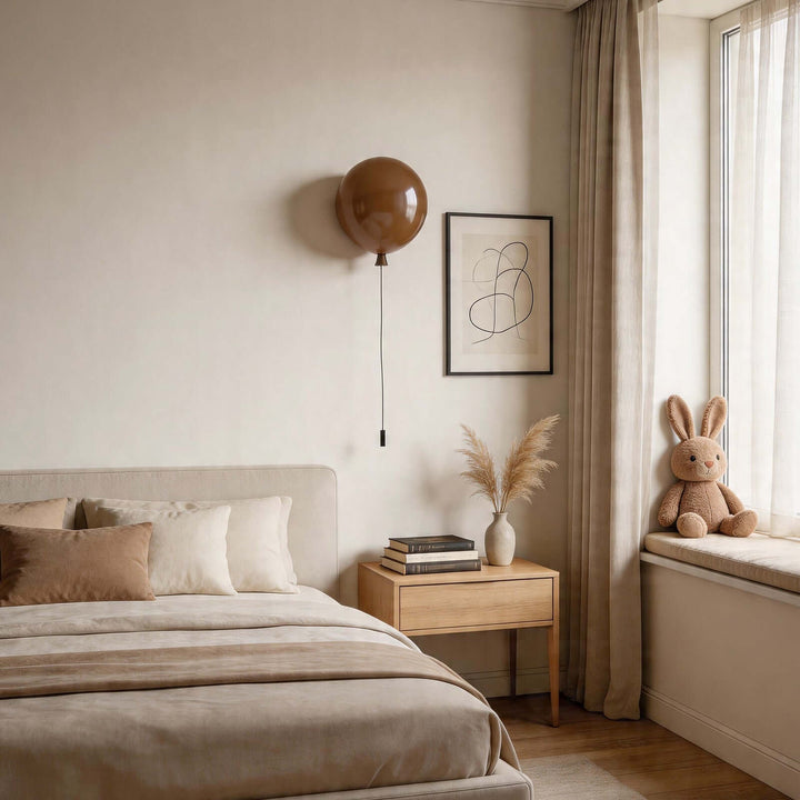 Qwerv Wall Light - Glass Art Deco Balloon for Kids' Room