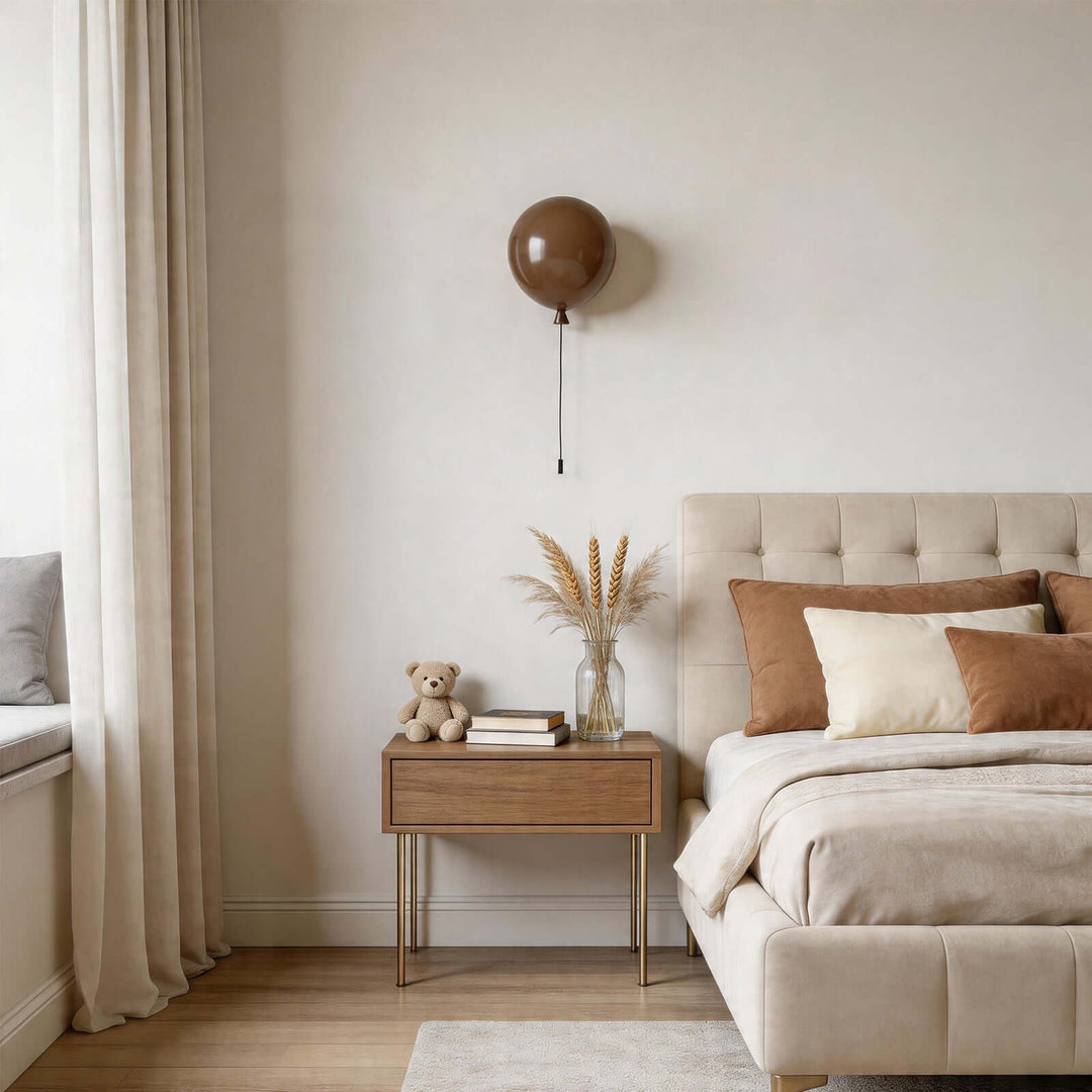Qwerv Wall Light - Glass Art Deco Balloon for Kids' Room