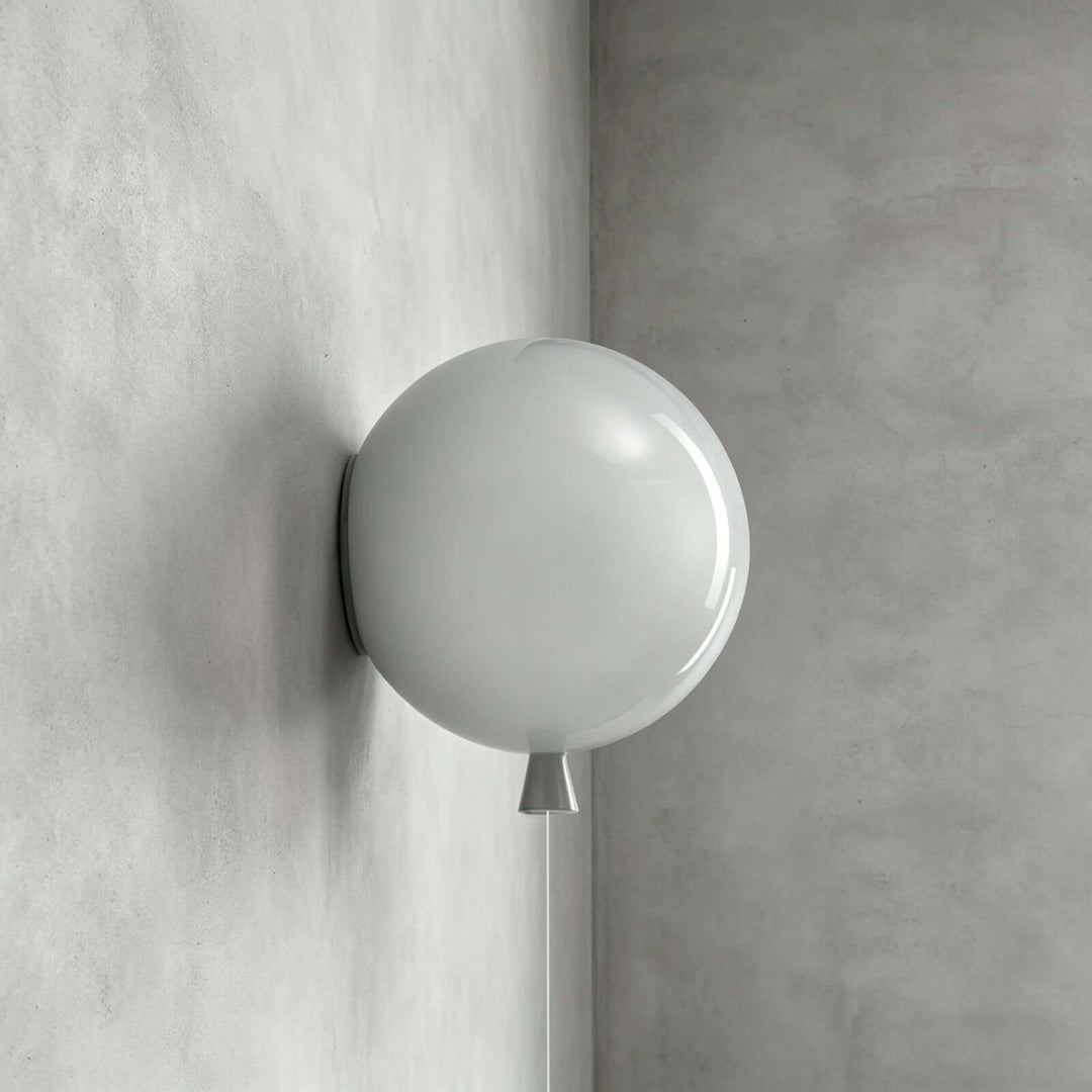 Qwerv Wall Light - Glass Art Deco Balloon for Kids' Room