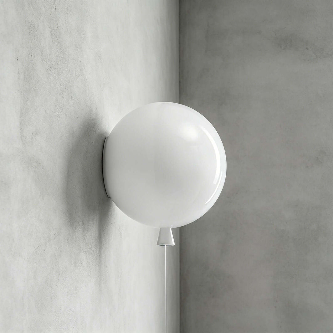 Qwerv Wall Light - Glass Art Deco Balloon for Kids' Room