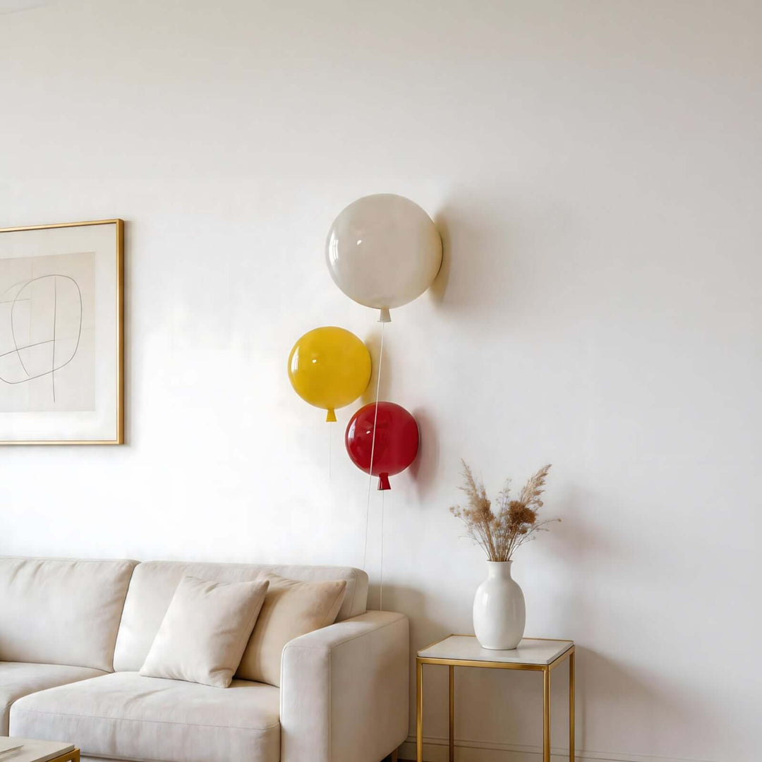 Qwerv Wall Light - Glass Art Deco Balloon for Kids' Room