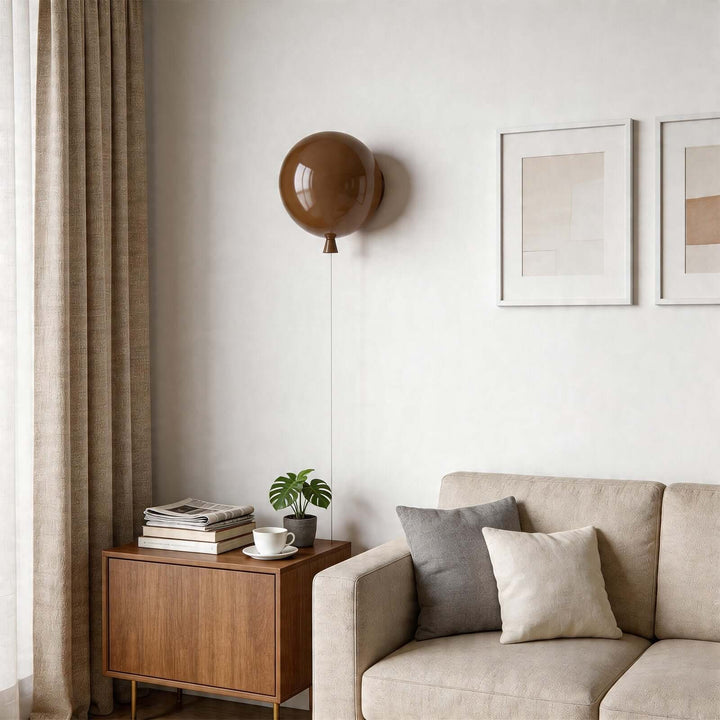 Qwerv Wall Light - Glass Art Deco Balloon for Kids' Room