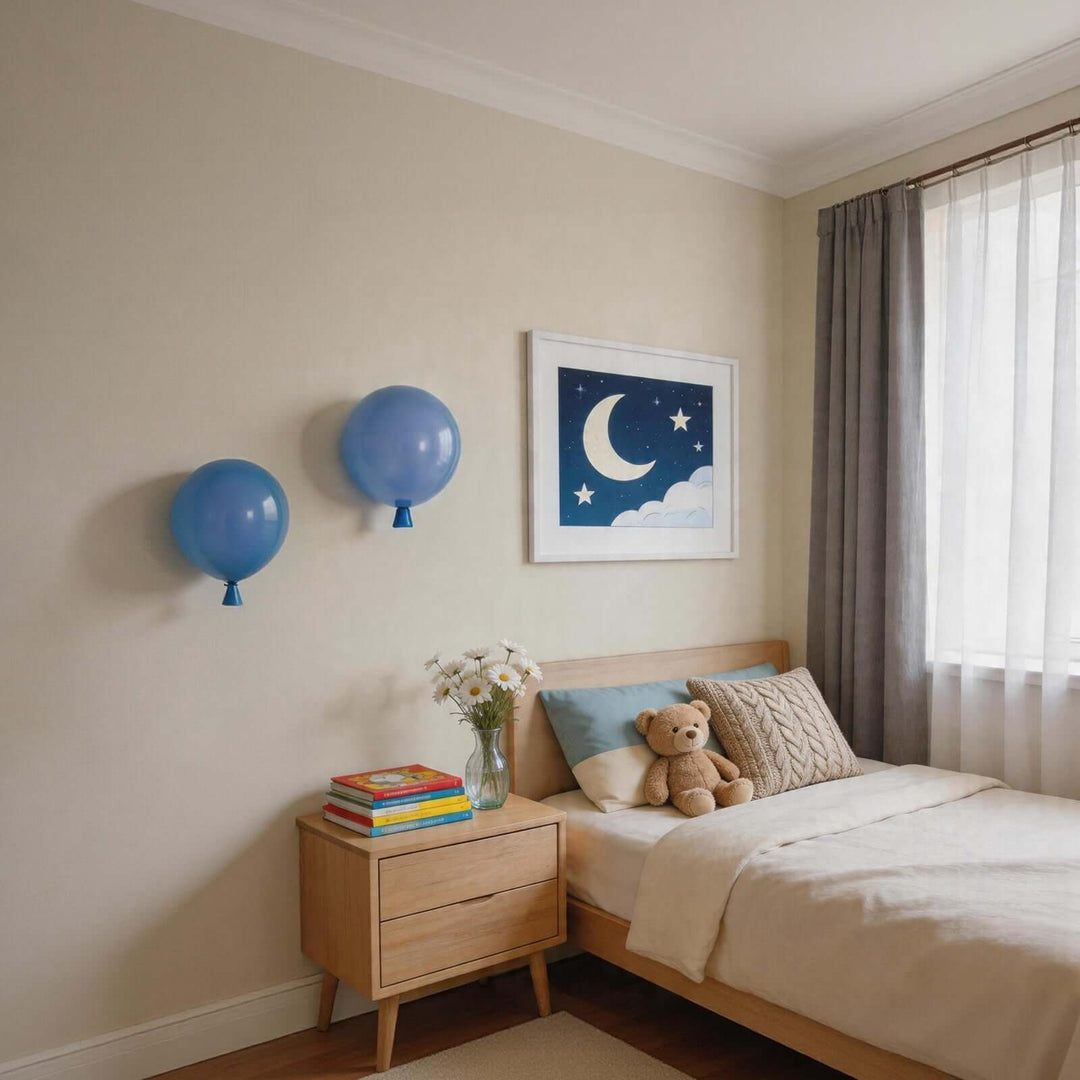 Qwerv Wall Light - Glass Art Deco Balloon for Kids' Room