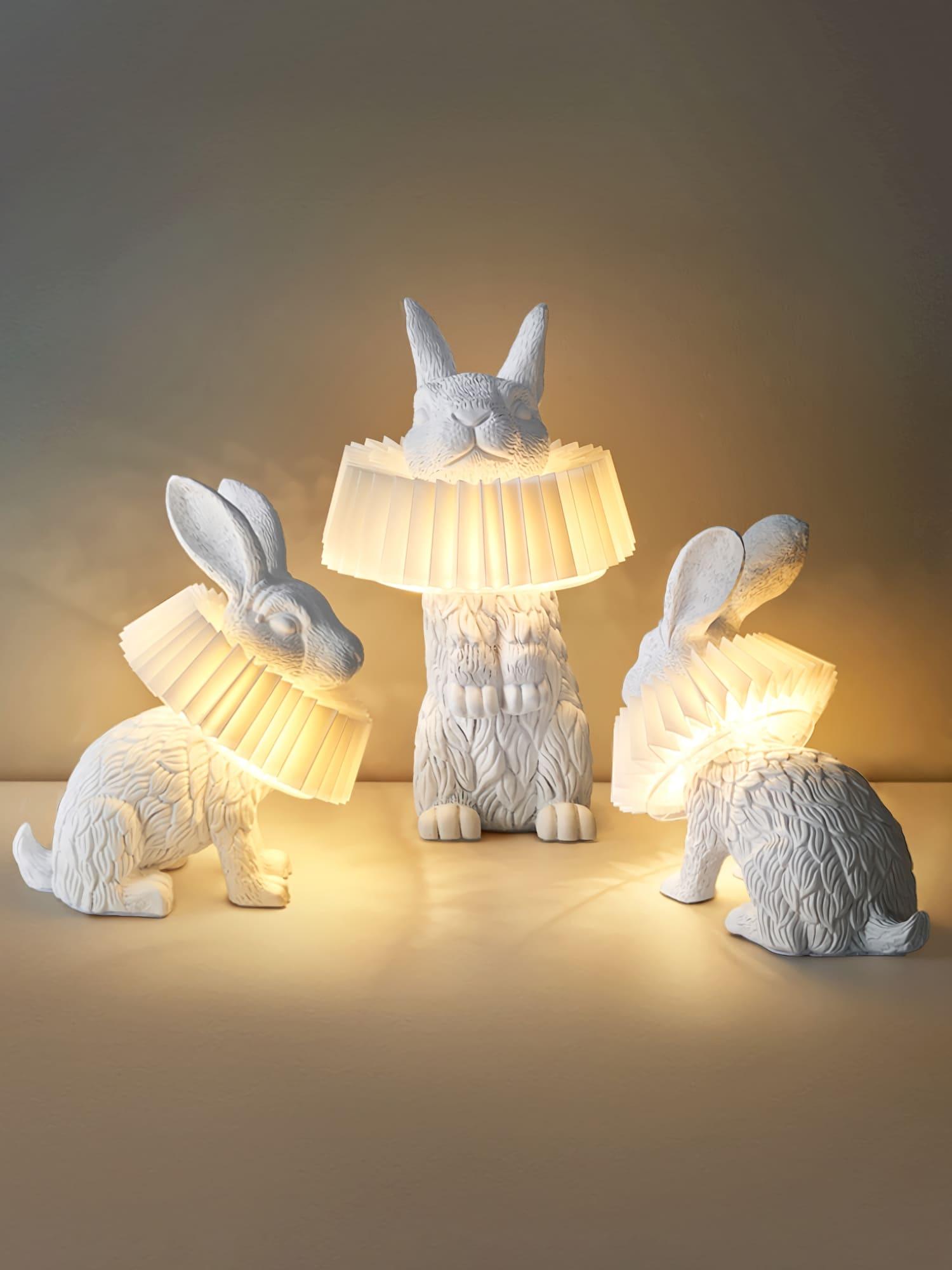 Rabbit White Resin Table Lamp - Vinlighting