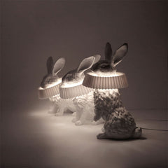 Rabbit White Resin Table Lamp - Vinlighting