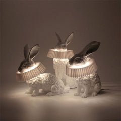 Rabbit White Resin Table Lamp - Vinlighting