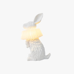 Rabbit White Resin Table Lamp