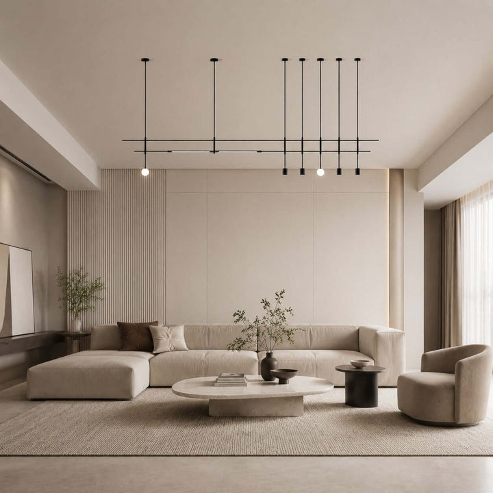 Railmore Linear Chandelier - Modern Acrylic Bar Island Light | Vinlighting