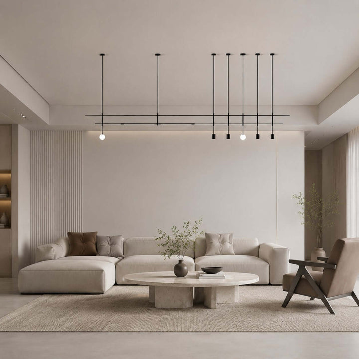 Railmore Linear Chandelier - Modern Acrylic Bar Island Light | Vinlighting