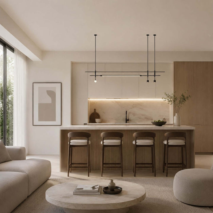 Railmore Linear Chandelier - Modern Acrylic Bar Island Light | Vinlighting