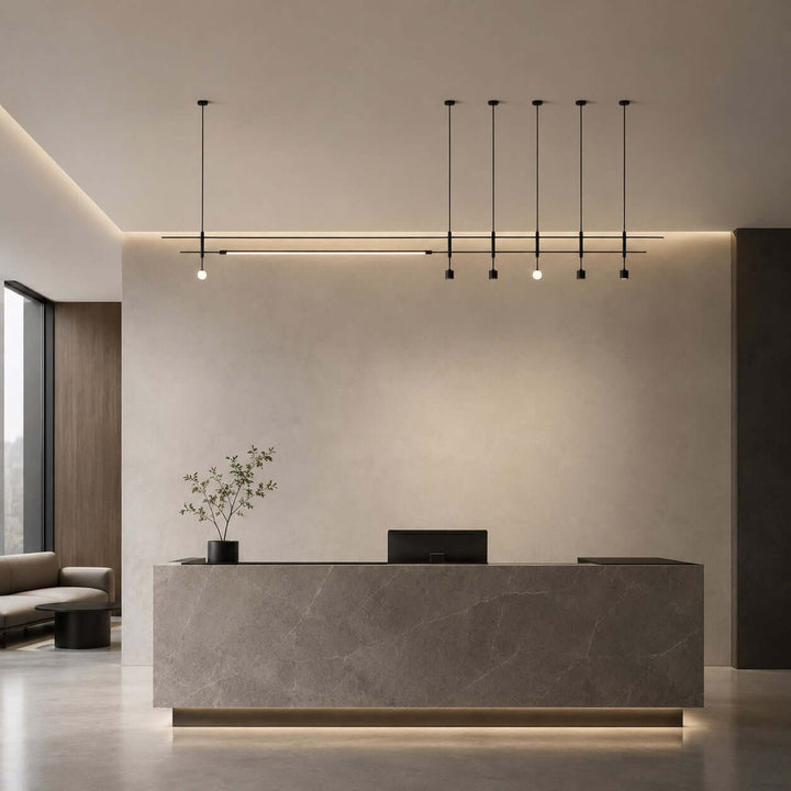 Railmore Linear Chandelier - Modern Acrylic Bar Island Light | Vinlighting