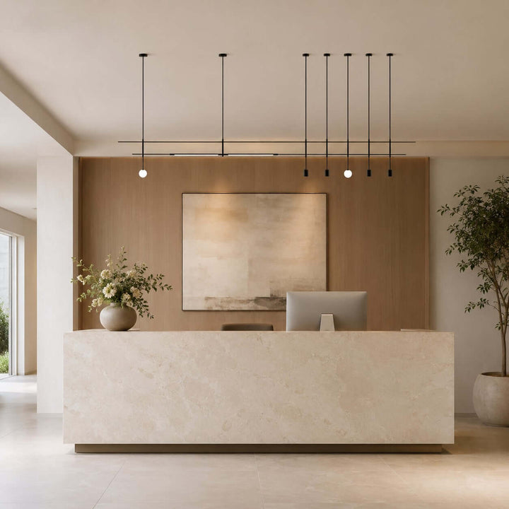 Railmore Linear Chandelier - Modern Acrylic Bar Island Light | Vinlighting